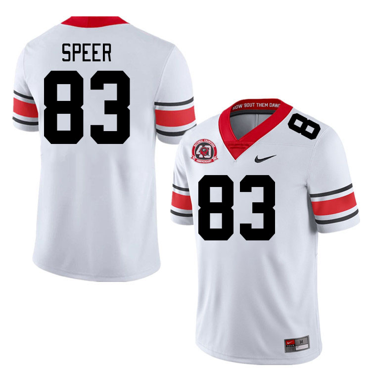 #83 Cole Speer Georgia Bulldogs Jerseys Football Stitched-40th Anniversary